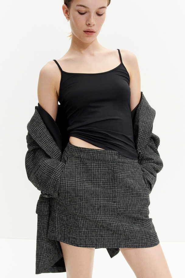 H&M Mini Skirt Black Marl