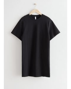 Relaxed T-shirt Mini Dress Black