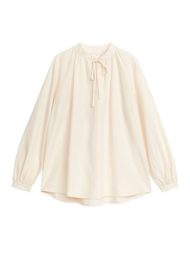 ARKET Airy Lyocell Blouse Off White