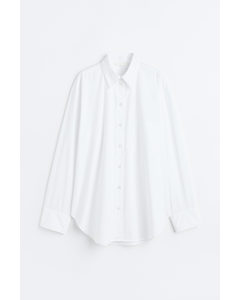 Cotton Poplin Shirt White