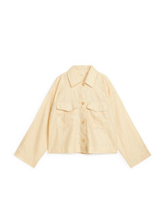 Overshirt I Hør Beige