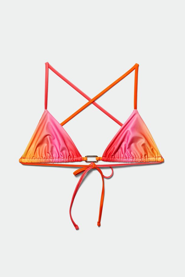 Weekday Printed Triangle Bikini Top Sunset