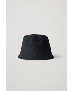 Topstitched Bucket Hat Navy