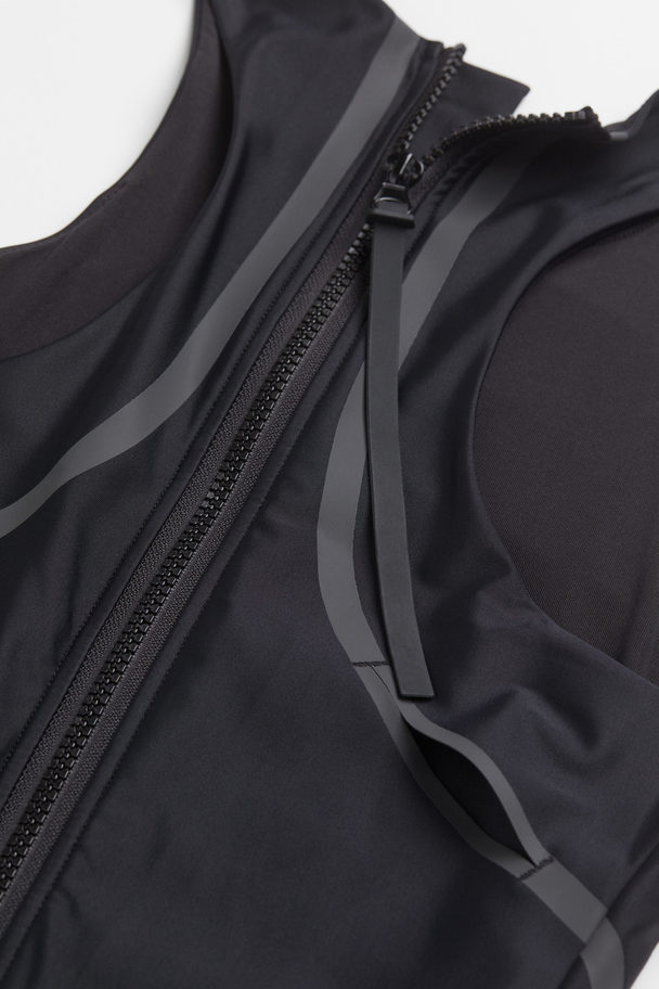 H&M Sports Swimsuit Black/grey