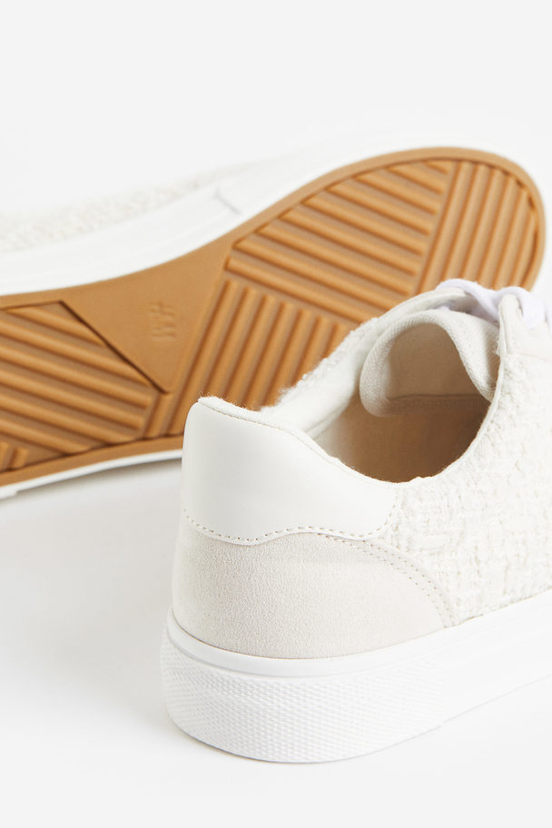 H&M Sneaker mit Strukturmuster Hellbeige