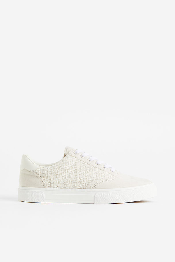 H&M Sneaker mit Strukturmuster Hellbeige