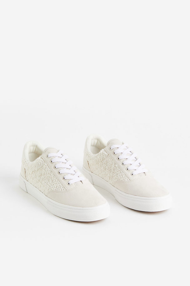 H&M Sneaker mit Strukturmuster Hellbeige