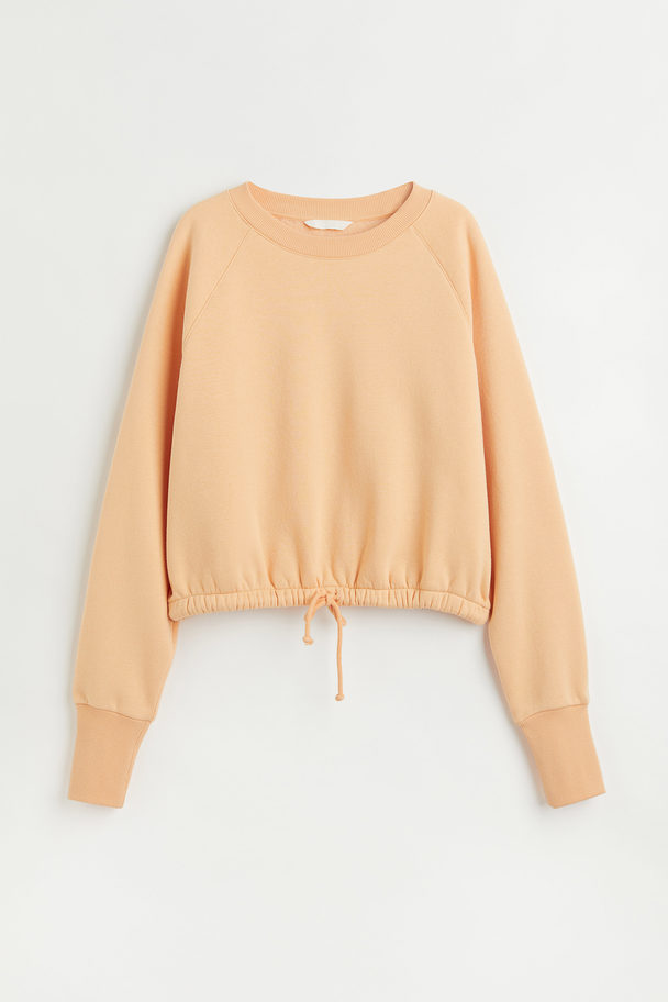 H&M Sweater Met Drawstring Lichtoranje