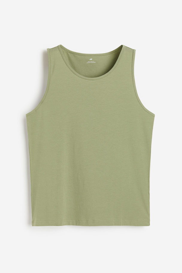 H&M Tanktop in Regular Fit Grün