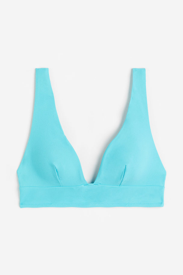H&M Padded Bikini Top Turquoise