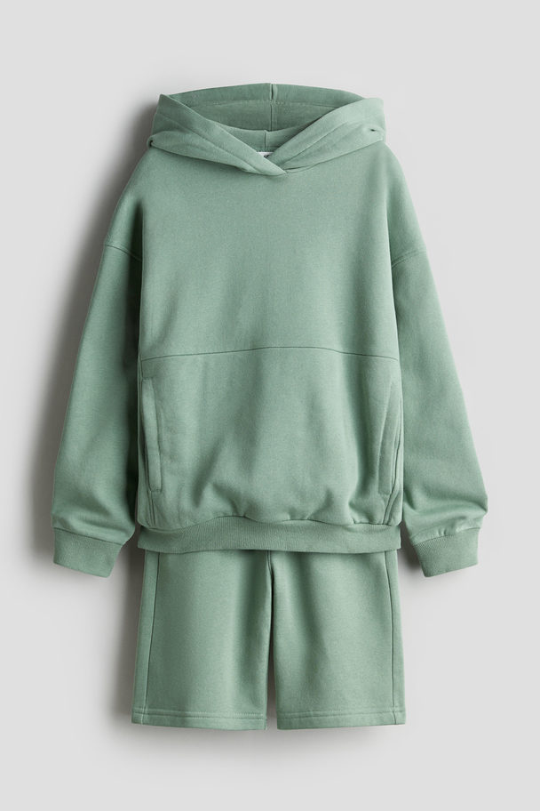 H&M 2-teiliges Sweatshirt-Set Grün