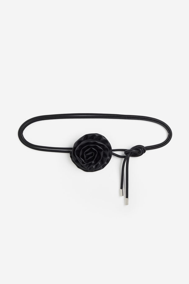 H&M Appliquéd Waist Belt Black