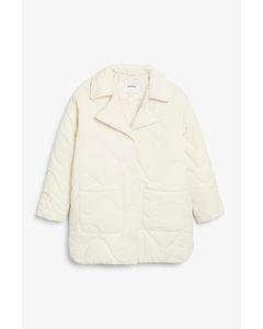Quilted Oversize Jacket White