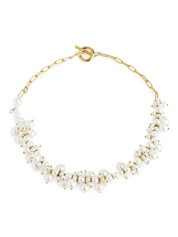 ARKET Gold-plated Pearl Necklace Gold