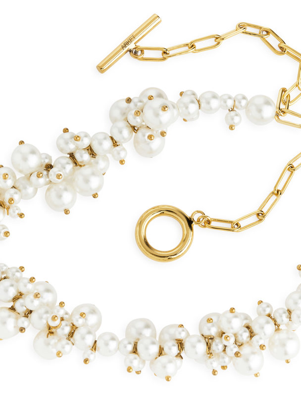 ARKET Gold-plated Pearl Necklace Gold