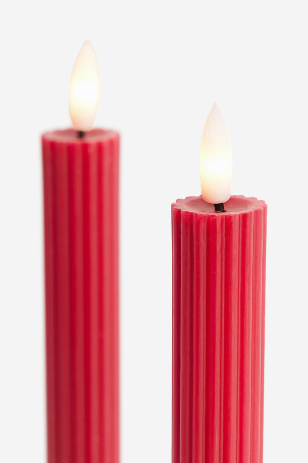 H&M HOME 2er-Pack LED Gestreifte Kerzen Rot