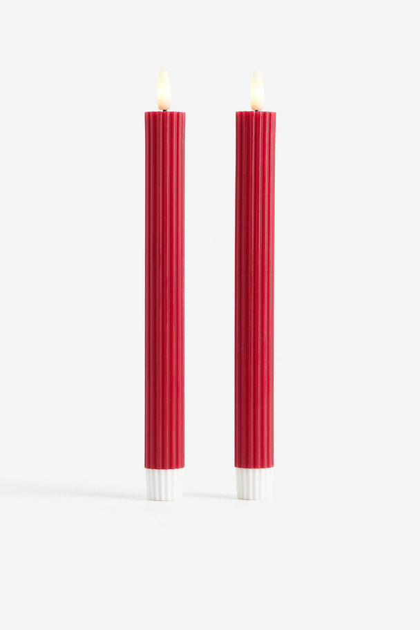 H&M HOME 2-pack Led Stripe Candles Red