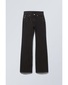 Glow Hoge Flared Jeans Zwart Lux