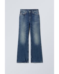 Glow Hoge Flared Jeans Vintage Blauw