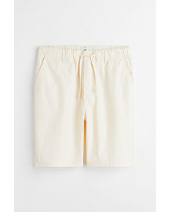 Bomuldsshorts Relaxed Fit Creme