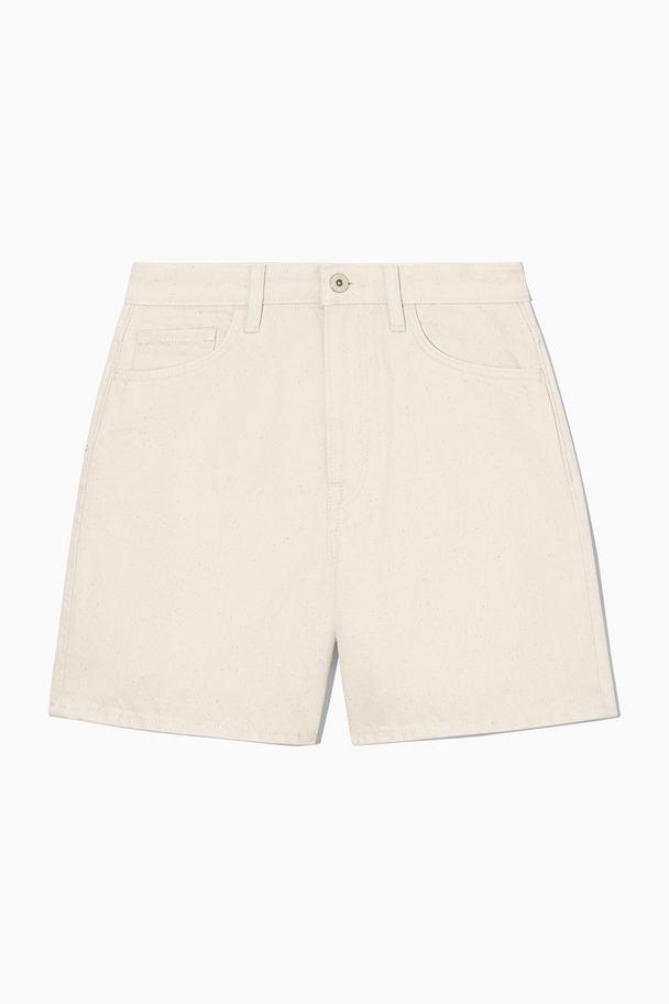 COS Relaxed-fit Denim Shorts Off-white