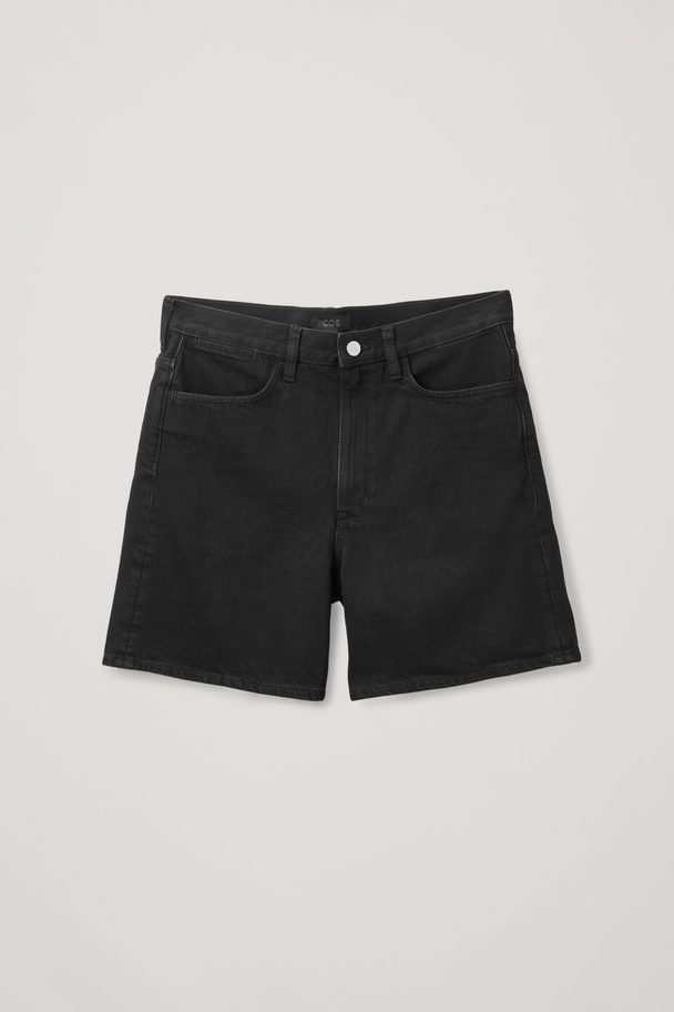 COS Relaxed-fit Denim Shorts Black