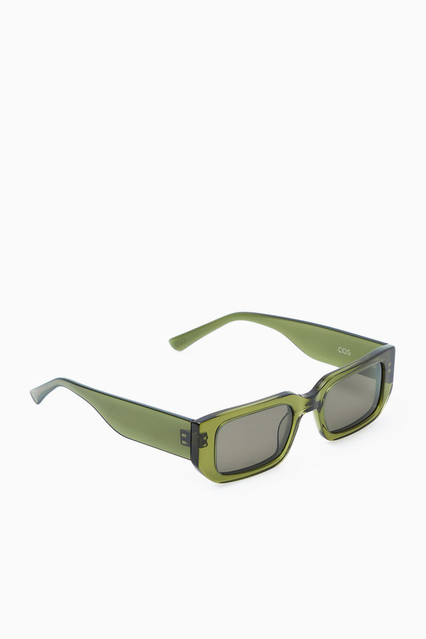 COS Rectangle-frame Sunglasses Green