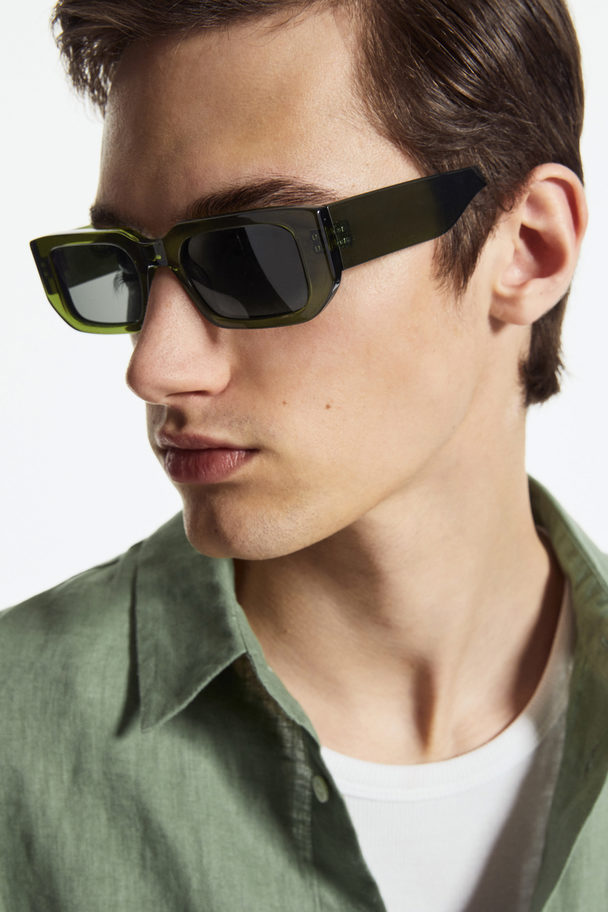 COS Rectangle-frame Sunglasses Green