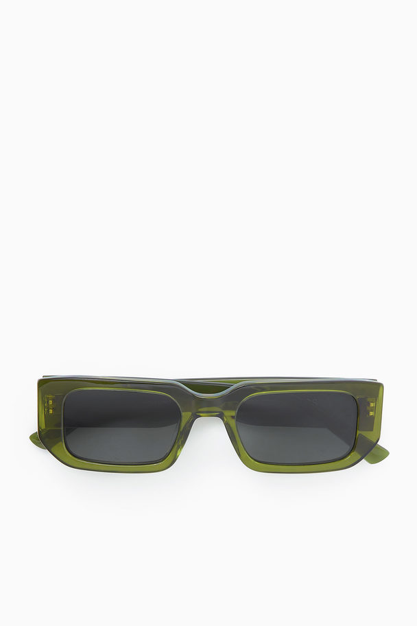 COS Rectangle-frame Sunglasses Green