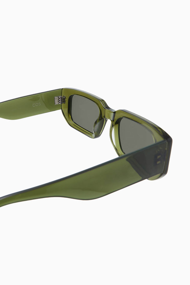 COS Rectangle-frame Sunglasses Green