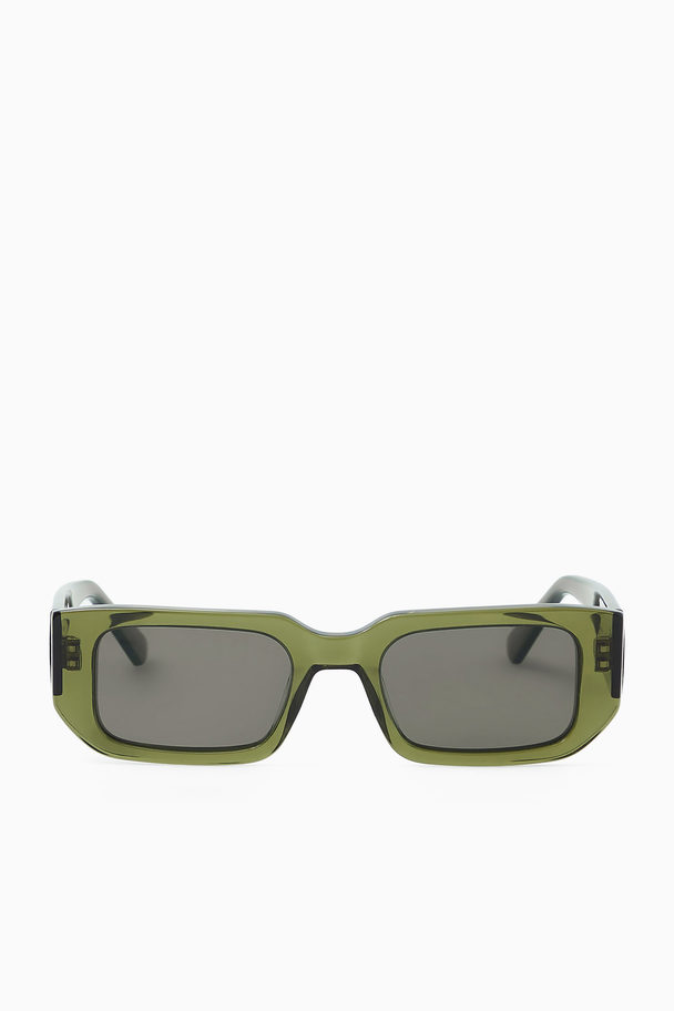 COS Rectangle-frame Sunglasses Green