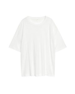 Oversized Cotton Linen T-shirt White