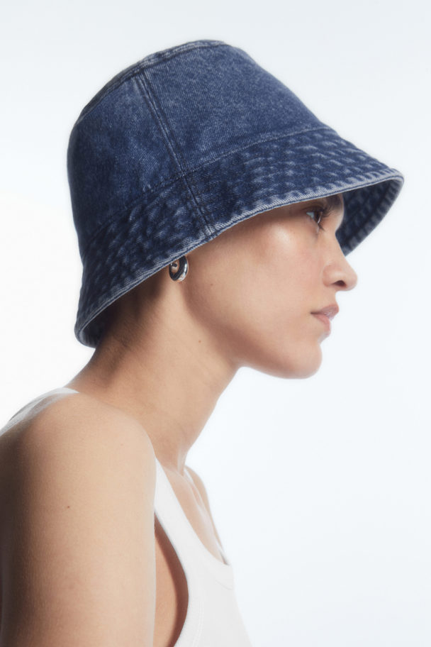 COS Denim Bucket Hat Blue