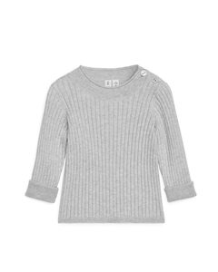 Pullover aus Baumwolle/Wolle Graumeliert