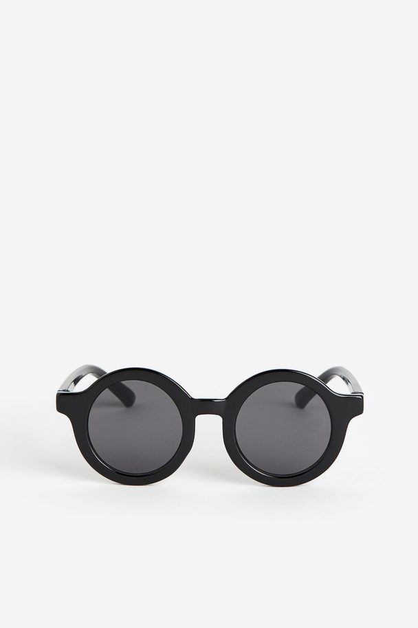 H&M Runde Sonnenbrille Schwarz