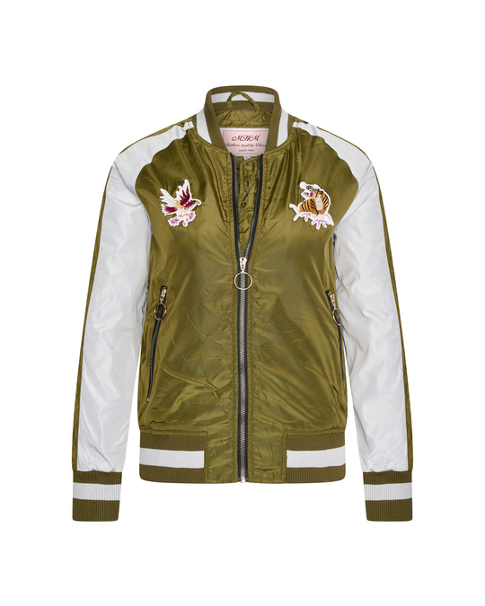  Mhm Fashion Bomber Jacket Eagle Tiger Army Green