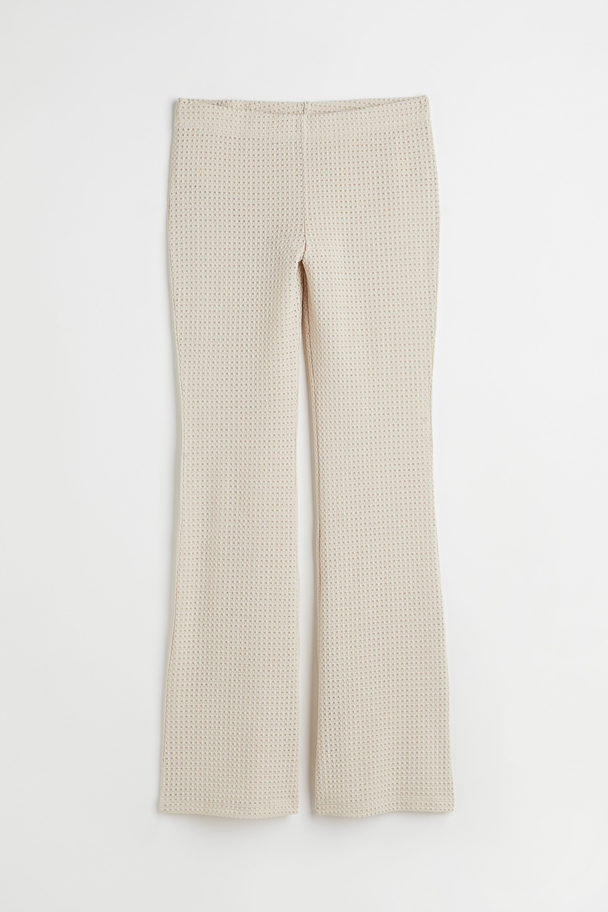 H&M Crochet-look Trousers Light Beige