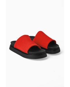 Knitted Slides Red