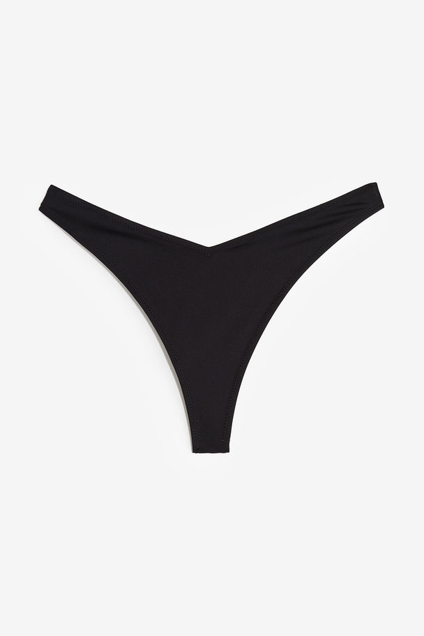 H&M Tanga-Bikinihose Schwarz