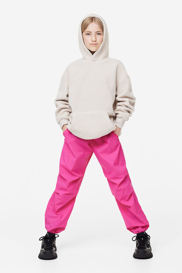 H&M Windproof Parachute Trousers Bright Pink