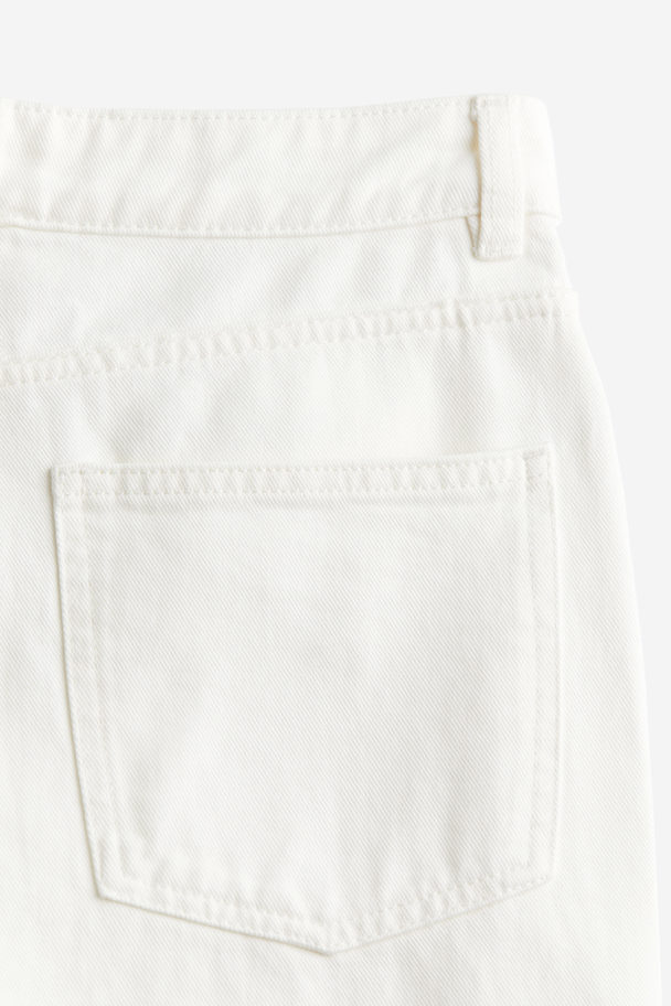 H&M Straight High Jeans Weiß