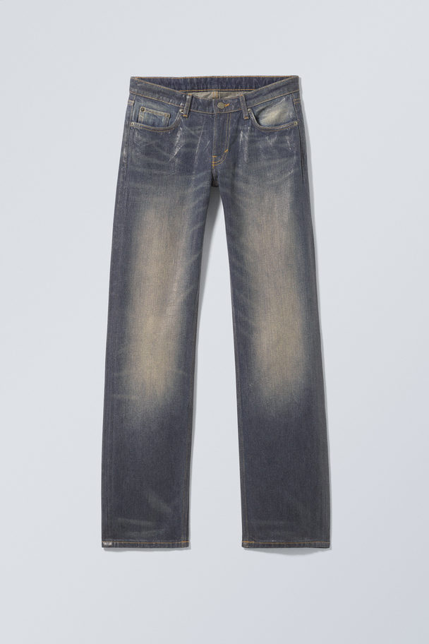 Weekday Arrow Low Coated Jeans Coatad Dusty Blue