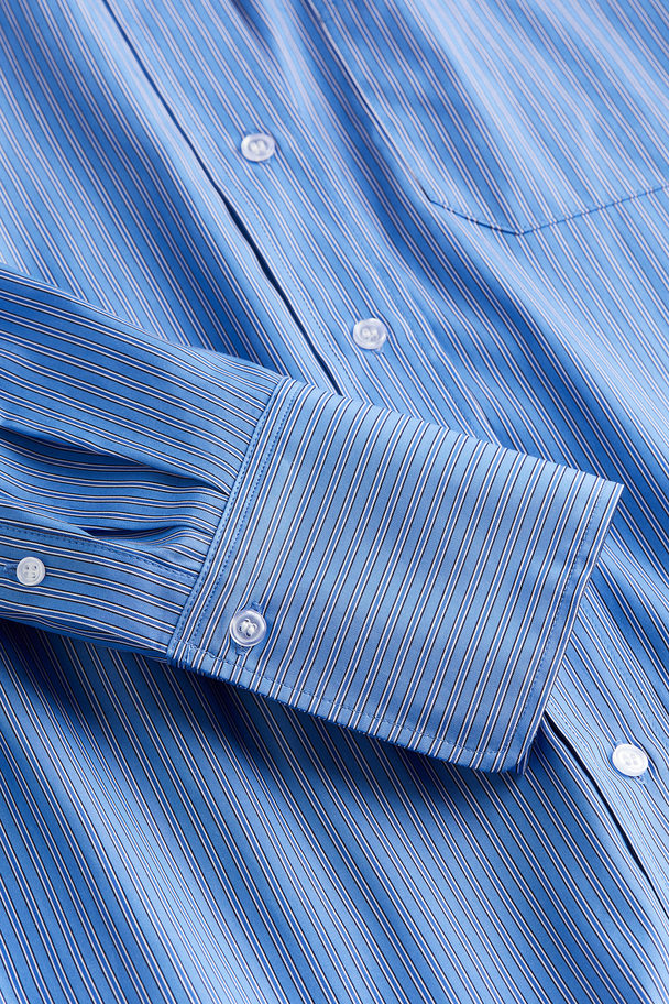 H&M Loose-fit Shirt Blue/striped