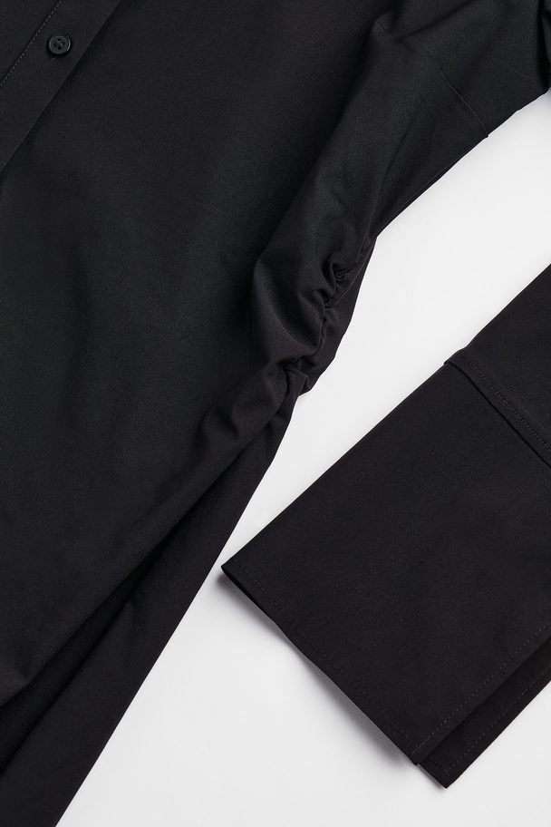 H&M H&m+ Twill Shirt Dress Black