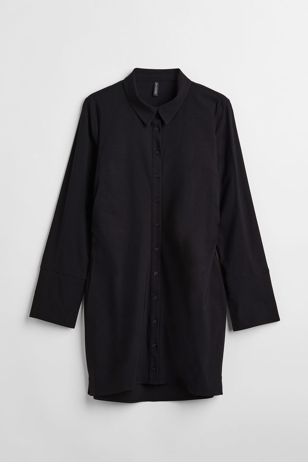 H&M H&m+ Twill Shirt Dress Black