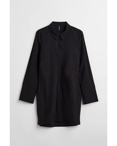 H&m+ Twill Shirt Dress Black