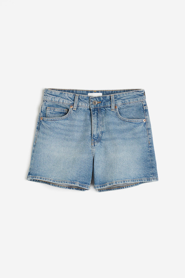 H&M Regular Shorts I Denim Lys Denimblå