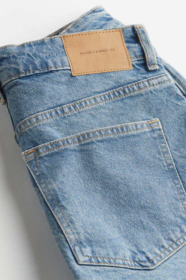 H&M Regular Shorts I Denim Lys Denimblå