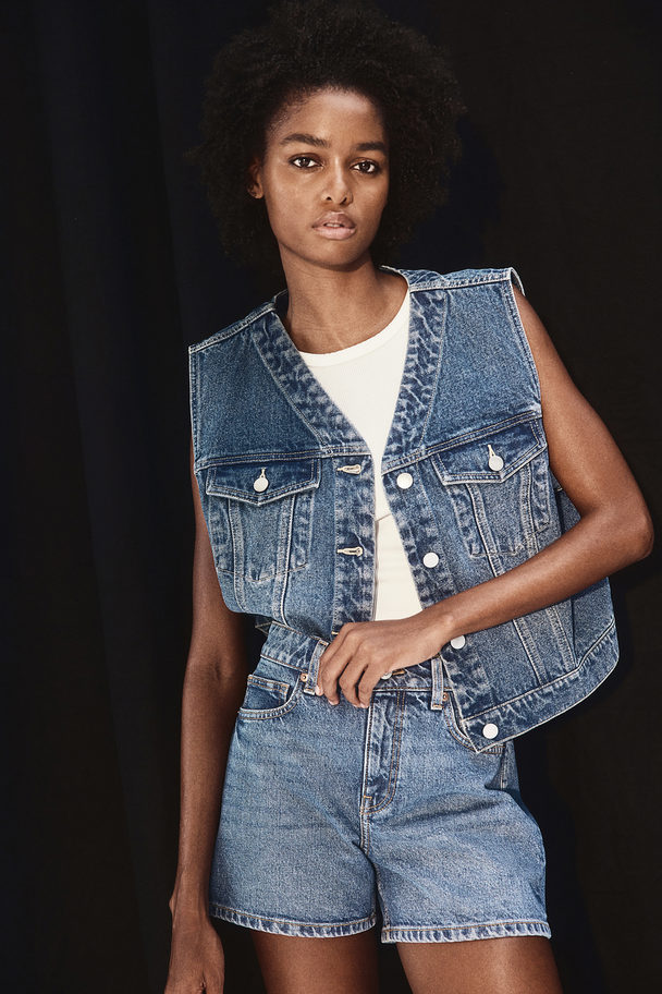 H&M Regular Denimshorts Denimblå