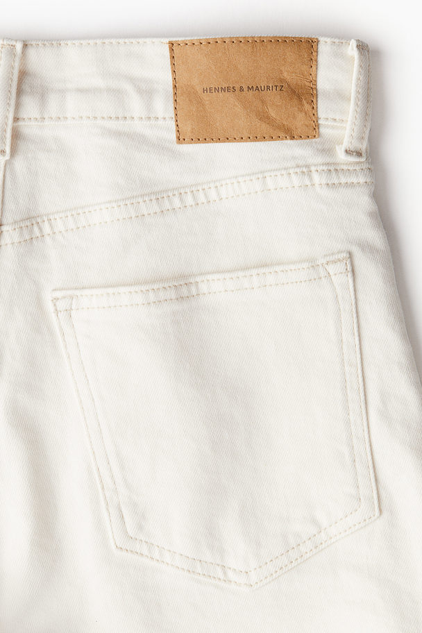 H&M Regular Denim Short Wit